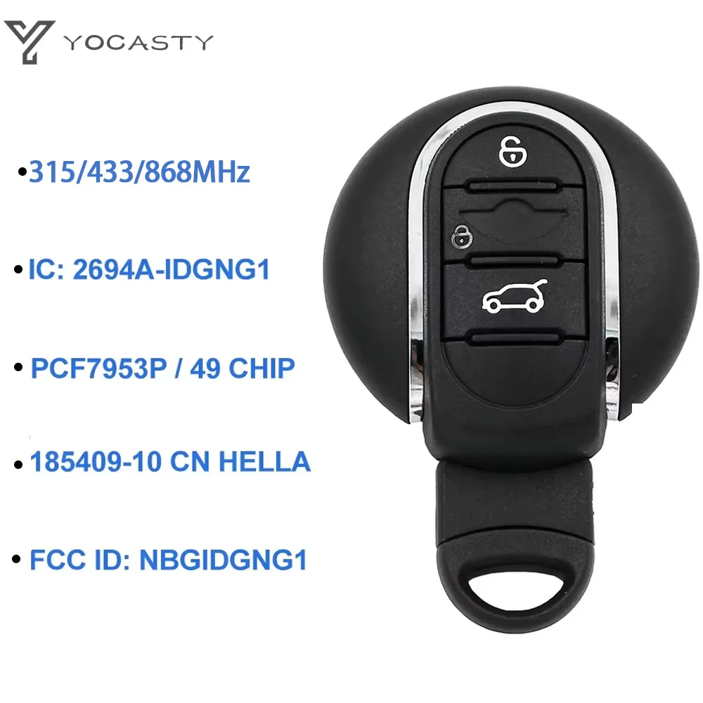 YOCASTY NBGIDGNG1 Smart Car Key For MINI 2014-2018 Cooper Clubman F-series F55 F56 315 433MHz 49 Chip Keyless Go
YOCASTY NBGIDGNG1 Smart Car Key For MINI 2014-2018 Cooper Clubman F-series F55 F56 315 433MHz 49 Chip Keyless Go