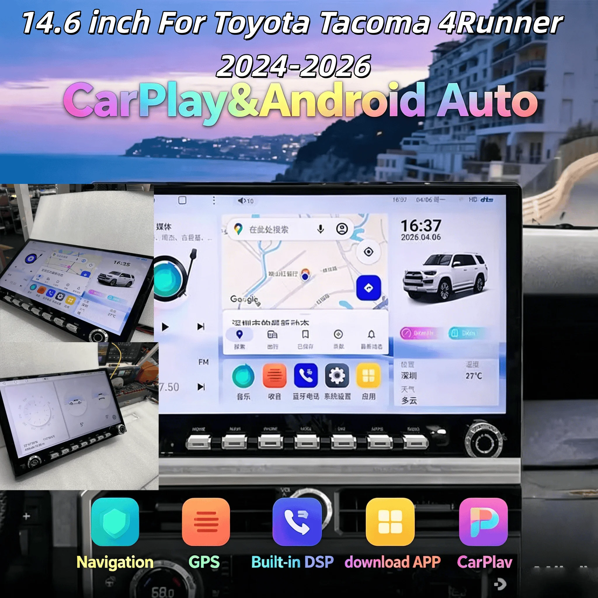 14.6 Inch Screen Car Radio For Toyota Tacoma 4Runner 2024-2026 CarPlay Android Auto GPS Navigation Multimedia Video Stereo Recei
14.6 Inch Screen Car Radio For Toyota Tacoma 4Runner 2024-2026 CarPlay Android Auto GPS Navigation Multimedia Video Stereo Recei