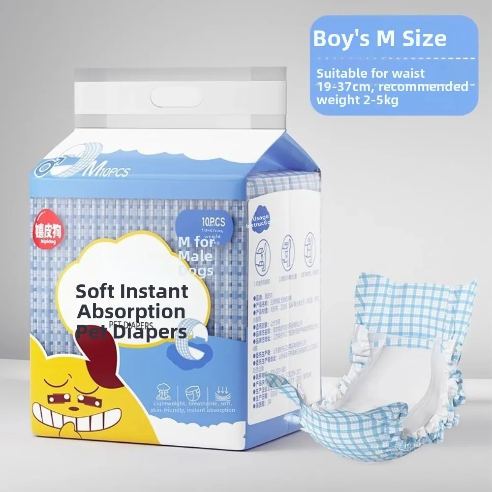 10PCS Super Absorption Disposable Dog Diapers Female Male Leakproof Pet Nappies Pants Physiological Breathable Puppy Short
10PCS Super Absorption Disposable Dog Diapers Female Male Leakproof Pet Nappies Pants Physiological Breathable Puppy Short