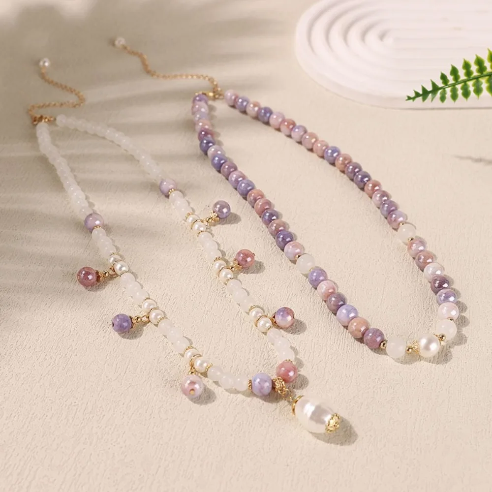 Creative Romantic Colorful Crystal Necklace Sweet Pearl Tassel Jewelry Clavicle Chain Fashion Bracelet Chain For Women Girls
Creative Romantic Colorful Crystal Necklace Sweet Pearl Tassel Jewelry Clavicle Chain Fashion Bracelet Chain For Women Girls