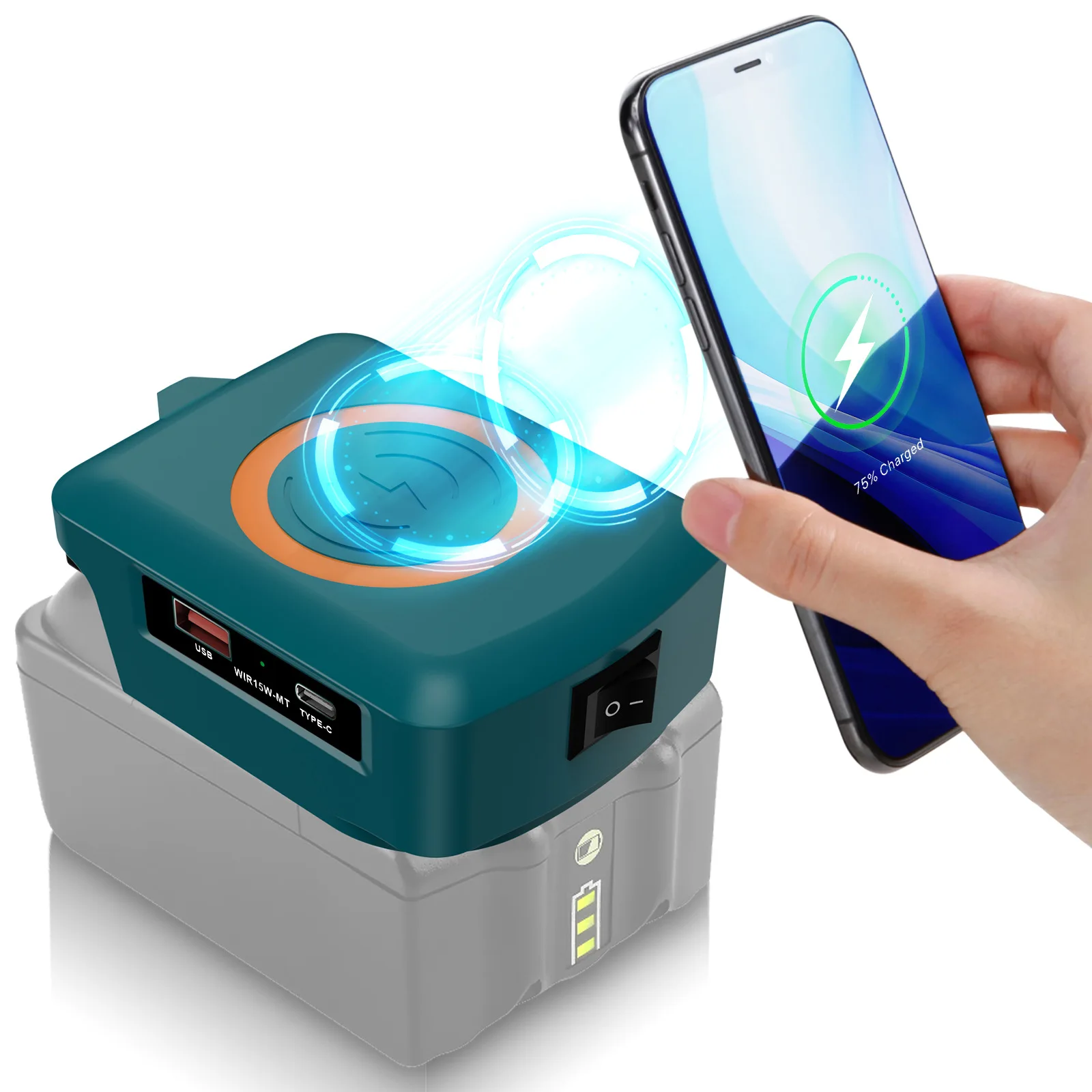 15W USB C Wireless Fast Charging Dock for Bosch 18V Battery Portable Charger Adapter PD QC Versatile for Work Job Site
15W USB C Wireless Fast Charging Dock for Bosch 18V Battery Portable Charger Adapter PD QC Versatile for Work Job Site