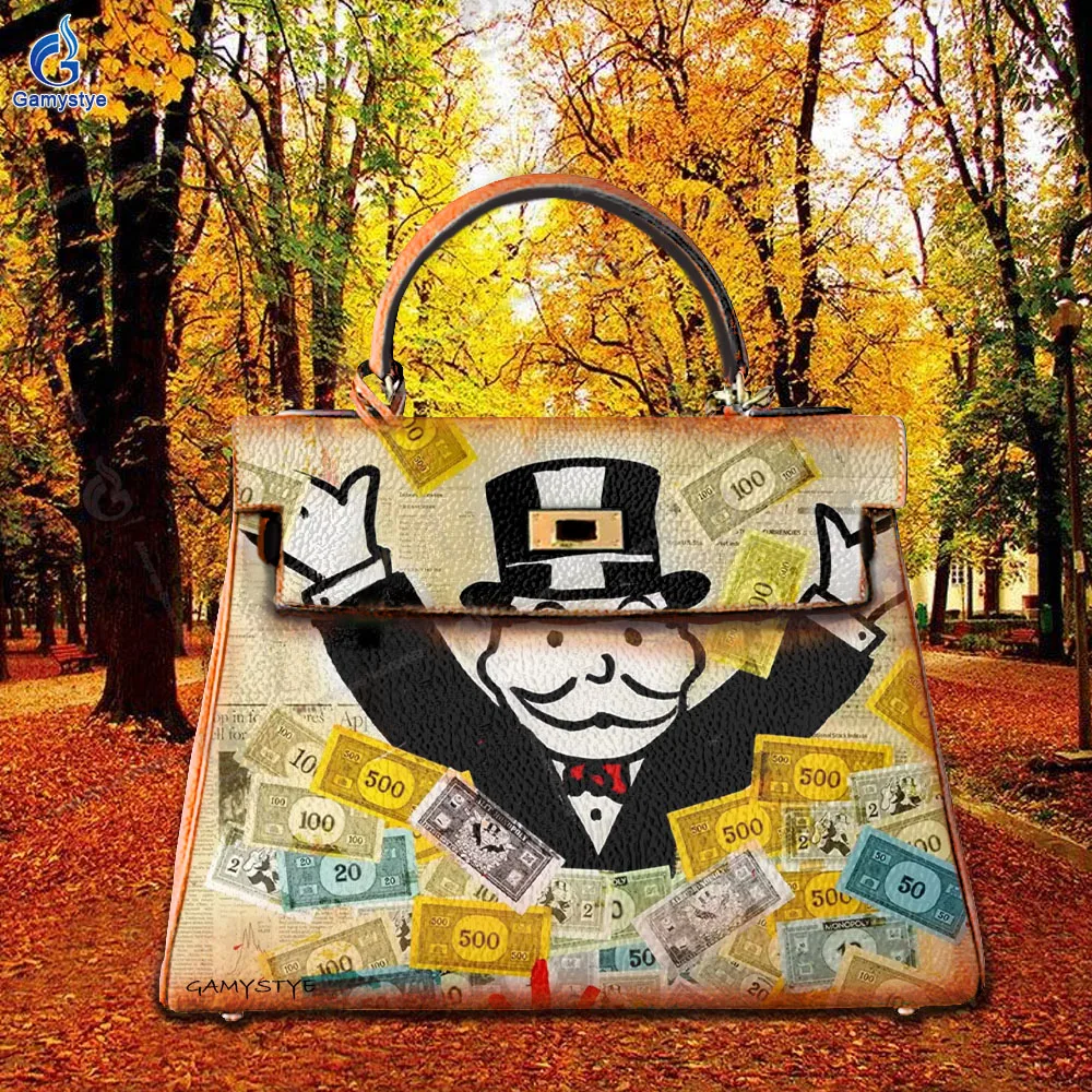 Women Bags Top-Handle Bags Cross Body Bags Bolsas Marcas Retro Trend Cartoon Character Print Top Layer Cowhide Leather Hand Draw
Women Bags Top-Handle Bags Cross Body Bags Bolsas Marcas Retro Trend Cartoon Character Print Top Layer Cowhide Leather Hand Draw