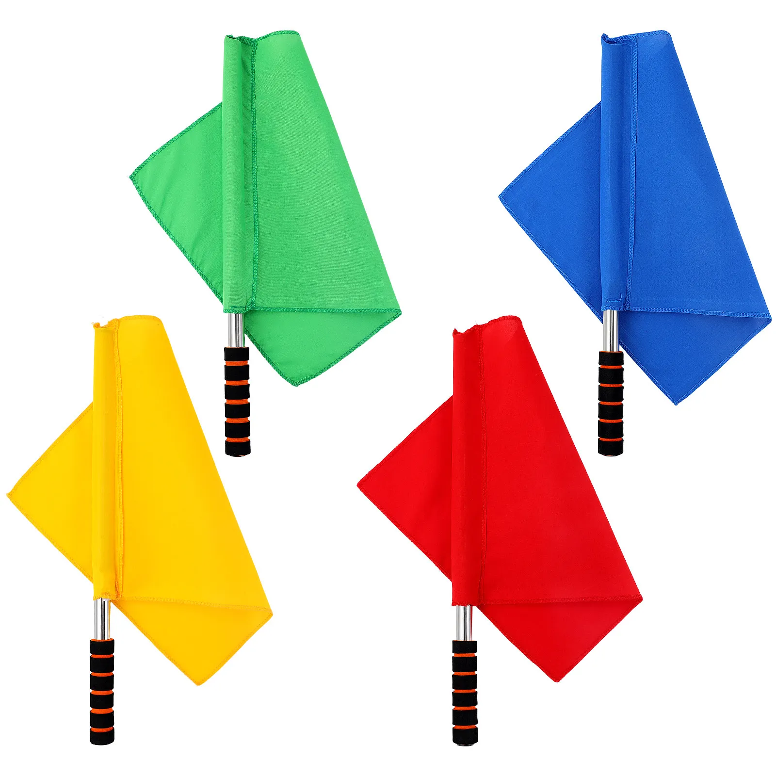 4Pcs Fan Cheering Flags Premium Signal Flags with Ergonomic Stainless Steel Handles for Referee Soccer Racing Birthday Party
4Pcs Fan Cheering Flags Premium Signal Flags with Ergonomic Stainless Steel Handles for Referee Soccer Racing Birthday Party