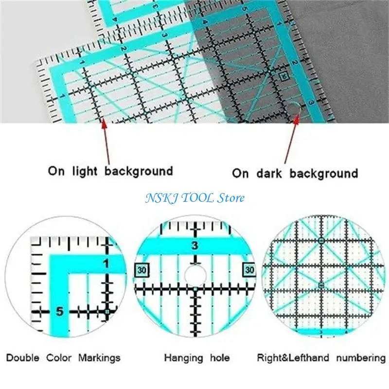 L8RC 4Pcs Professional Sewing Ruler Clear Acrylic Quilting Ruler Patchwork Templates
L8RC 4Pcs Professional Sewing Ruler Clear Acrylic Quilting Ruler Patchwork Templates