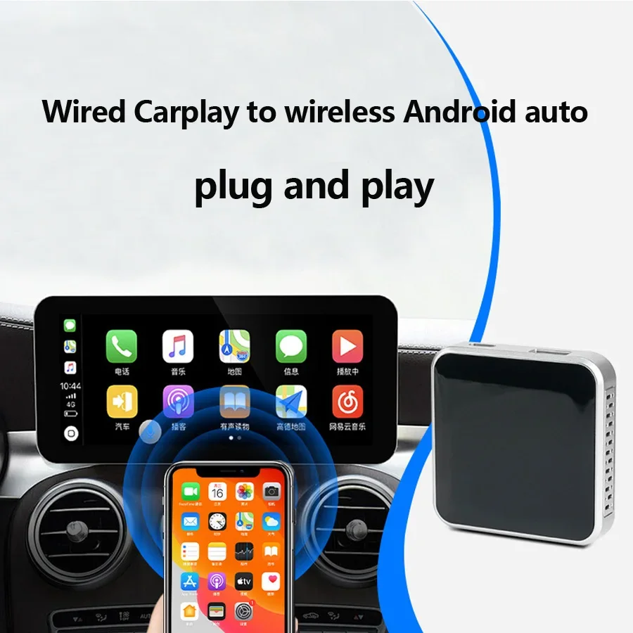 the box is suitable for Android mobile phone car navigation wired Carplay to wireless Android Auto
the box is suitable for Android mobile phone car navigation wired Carplay to wireless Android Auto