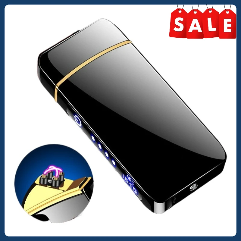 Electric Windproof Metal Lighter with Double Arc Flameless Plasma Rechargeable USB LED Power Display Touch Sensor for Outdoor
Electric Windproof Metal Lighter with Double Arc Flameless Plasma Rechargeable USB LED Power Display Touch Sensor for Outdoor