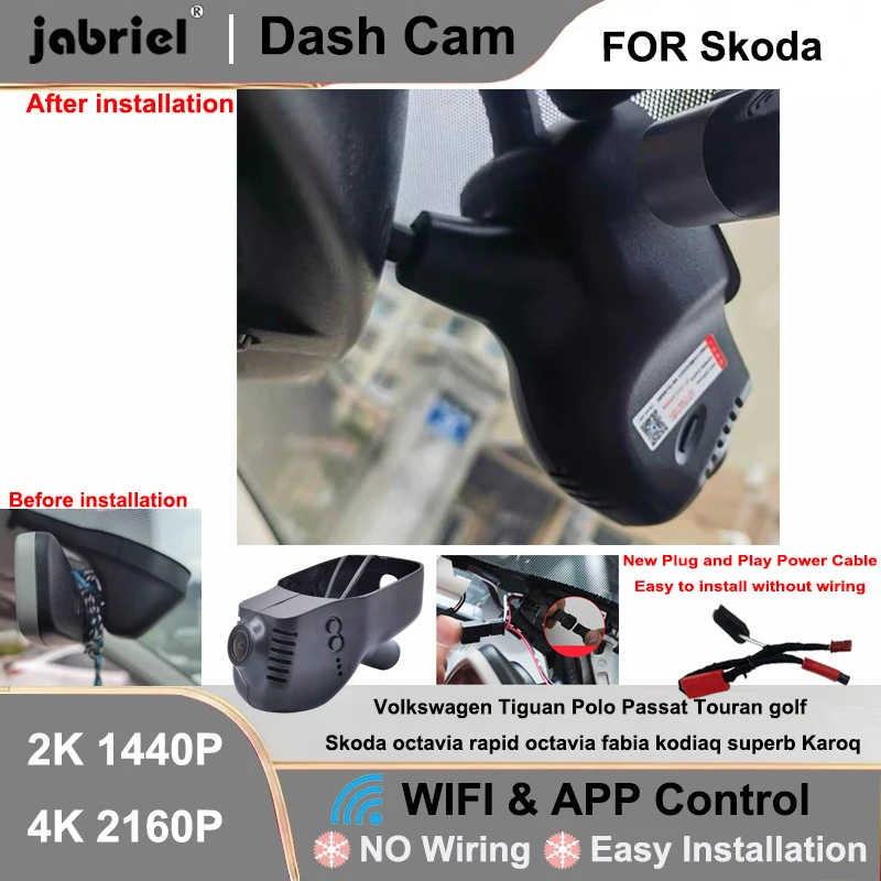 Dash Cam for Skoda octavia rapid octavia fabia kodiaq superb Karoq Volkswagen Tiguan Polo Passat golf Dash Cam 4K Wifi Car DVR
Dash Cam for Skoda octavia rapid octavia fabia kodiaq superb Karoq Volkswagen Tiguan Polo Passat golf Dash Cam 4K Wifi Car DVR