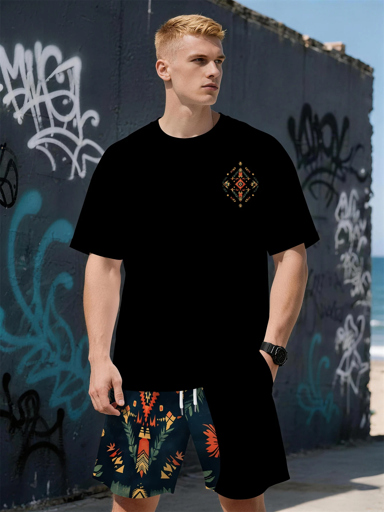 2026 Summer New Men's Short-Sleeved Set - 3D Trendy Brand Retro Print Fashion Street Style Comfortable and Soft
2026 Summer New Men's Short-Sleeved Set - 3D Trendy Brand Retro Print Fashion Street Style Comfortable and Soft