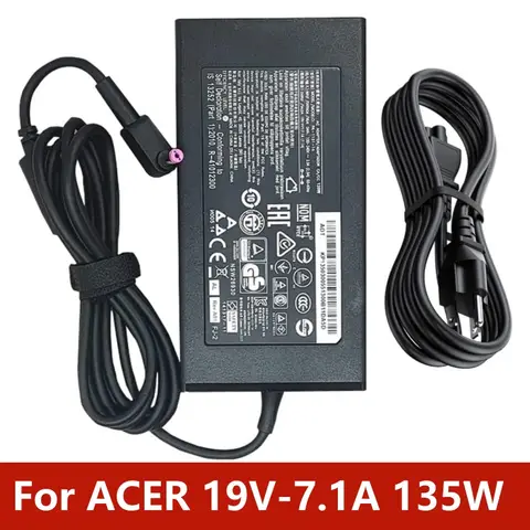 135W 19V7.1A AC Adapter Power Supply Cord For Acer Nitro 5 N18C3 N18C4 AN517-51 AN515-51 52 A-1131-16 Acer Gaming Laptop Charger