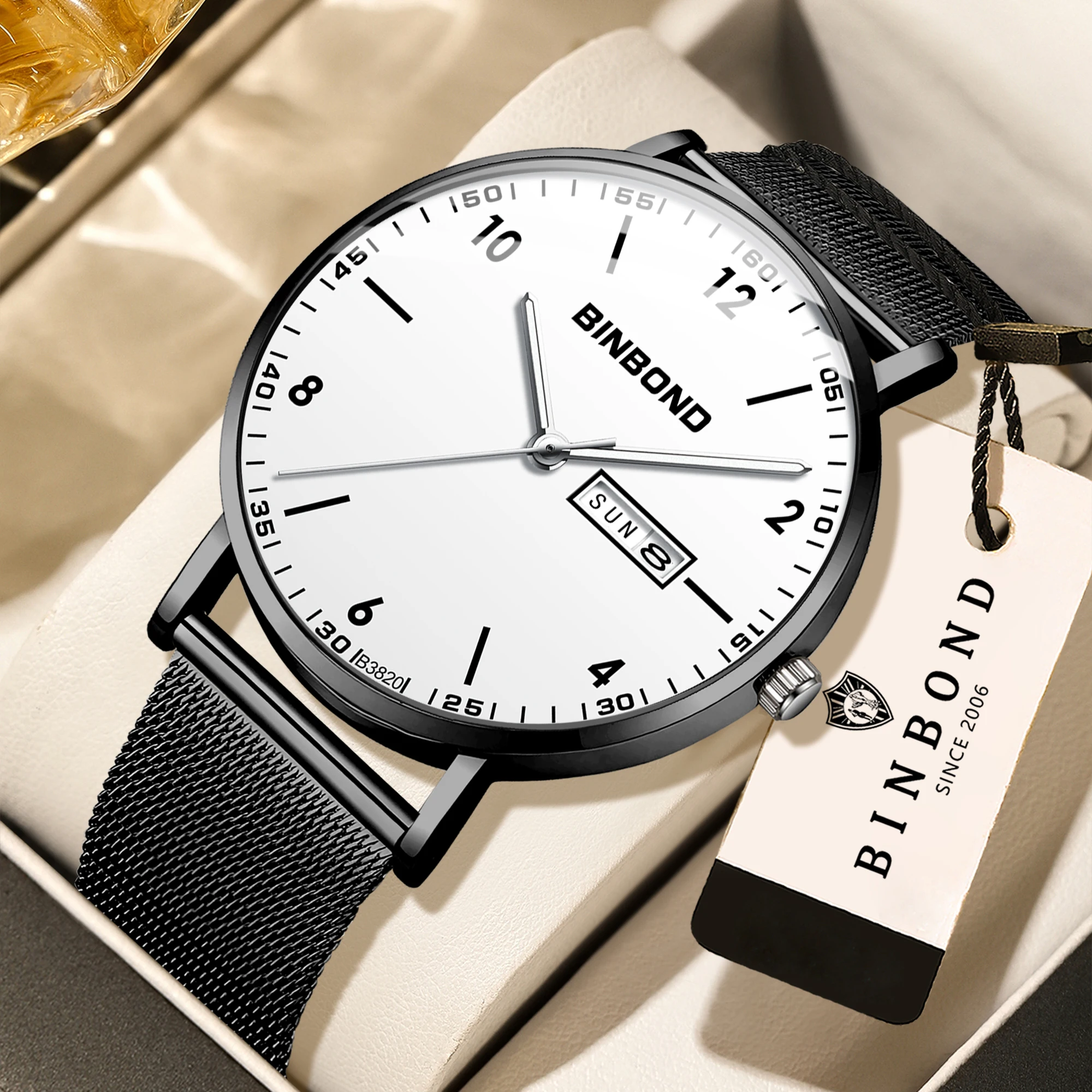BINBOND Luxury Quartz Wristwatches For Men Luminous Waterproof Week Display Auto Date men's Watch Stainless Steel Reloj
BINBOND Luxury Quartz Wristwatches For Men Luminous Waterproof Week Display Auto Date men's Watch Stainless Steel Reloj