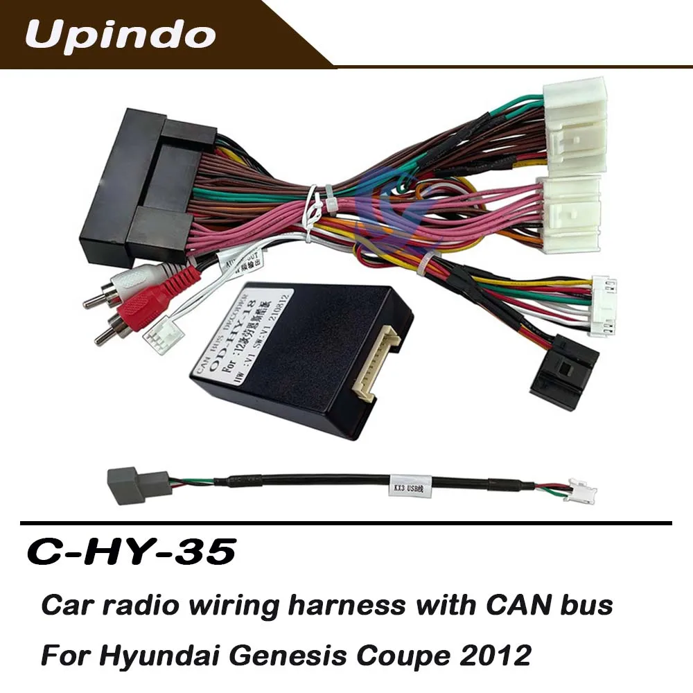 Car Android Radio Wiring Harness CAN Bus Adapter Power Connector Stereo Installation Cable for Hyundai Genesis Coupe 2012
Car Android Radio Wiring Harness CAN Bus Adapter Power Connector Stereo Installation Cable for Hyundai Genesis Coupe 2012