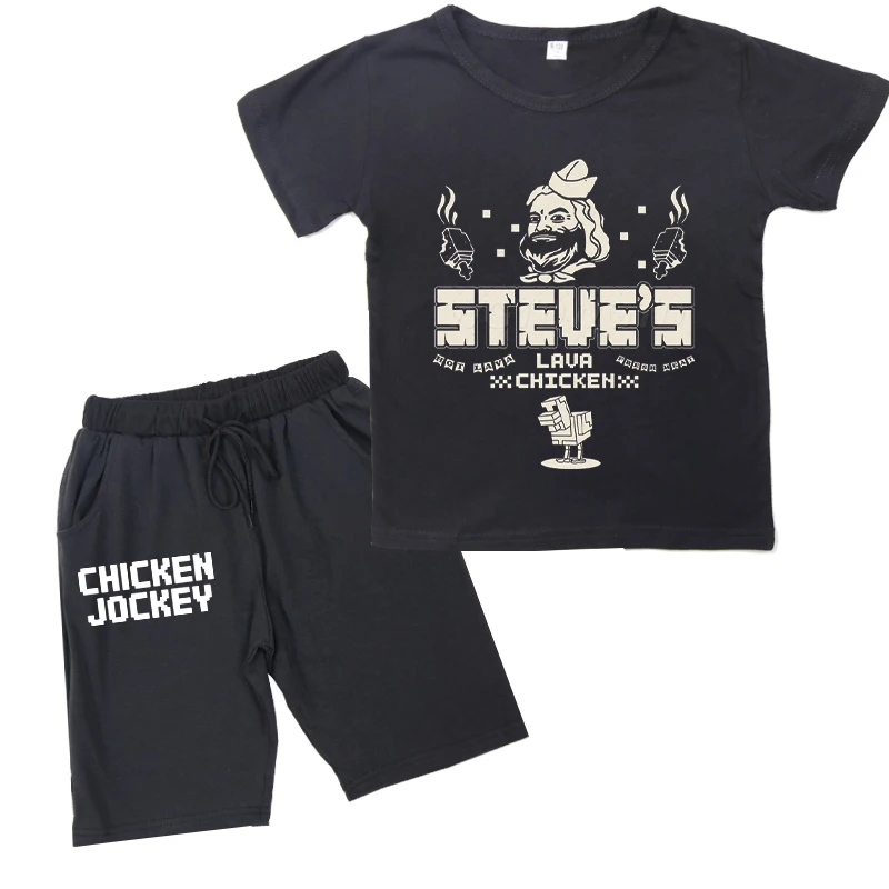 2Pcs Fashion Chicken Jockey Short Sleeve Shorts Sets Summer Kids Cotton Tees Cartoon Game Chicken Jockey Kids Outfits Tracksuits
2Pcs Fashion Chicken Jockey Short Sleeve Shorts Sets Summer Kids Cotton Tees Cartoon Game Chicken Jockey Kids Outfits Tracksuits