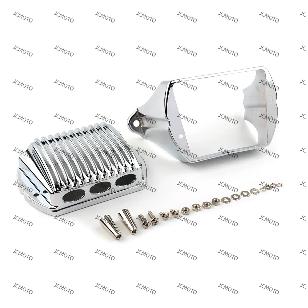 For Harley Electra Glides Road Kings 97-11 & Road Glides Street Glides Chrome Motorcycle Front Voltage Regulator Cover Accent
For Harley Electra Glides Road Kings 97-11 & Road Glides Street Glides Chrome Motorcycle Front Voltage Regulator Cover Accent