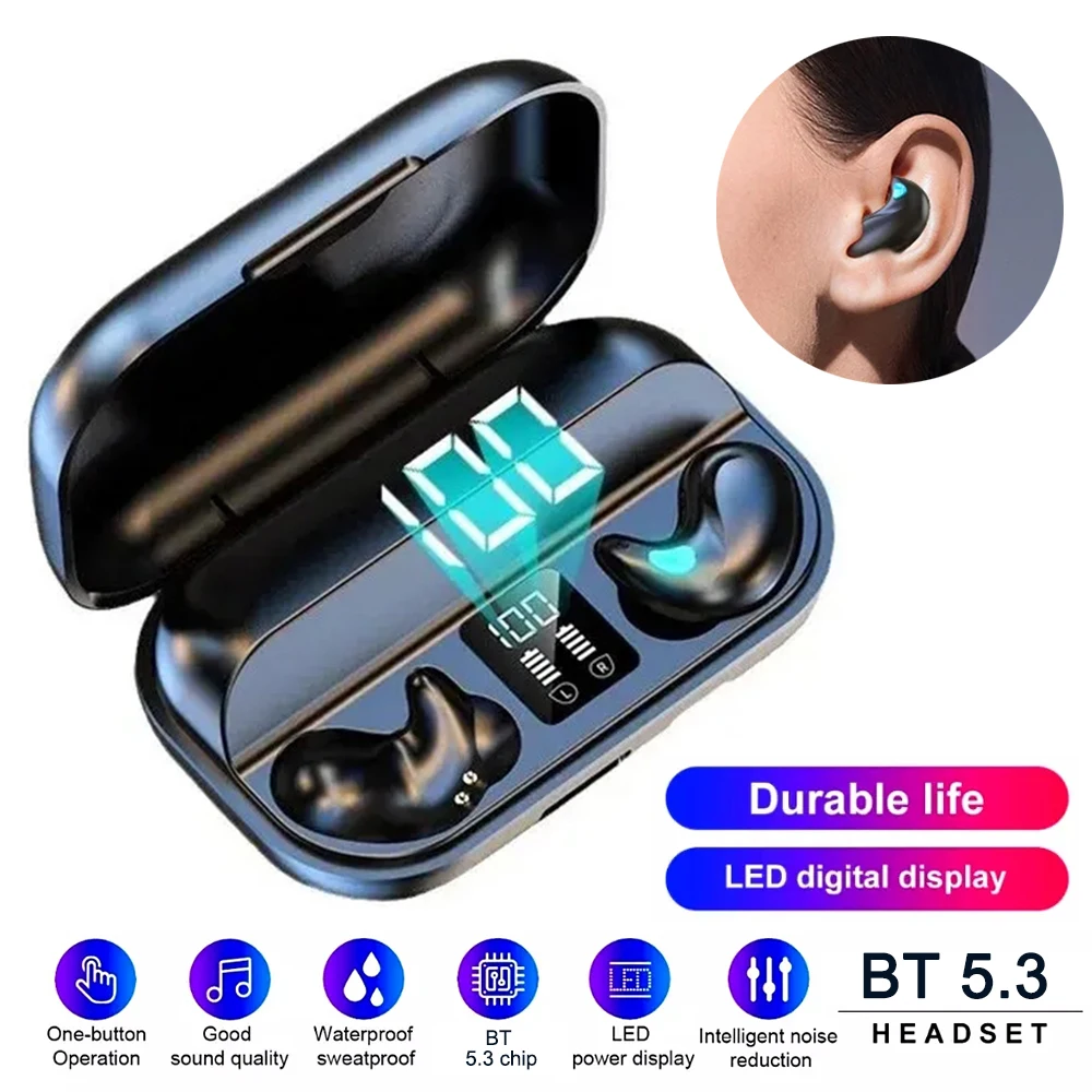 X57 Mini Invisible Sleep Bluetooth Headphones Hidden Earbuds With LED Display Noise Cancelling Sports Stereo Wireless Headsets
X57 Mini Invisible Sleep Bluetooth Headphones Hidden Earbuds With LED Display Noise Cancelling Sports Stereo Wireless Headsets