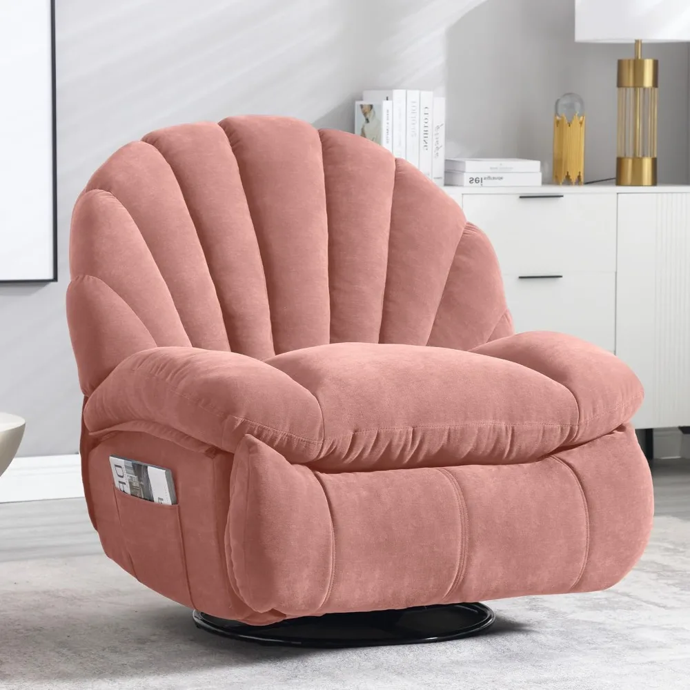 Recliner Chair Massage Rocker Swivel Heated, Comfortable Soft Fabric Shell Shape with Storage 360 Swivel Single Reclining Sofa
Recliner Chair Massage Rocker Swivel Heated, Comfortable Soft Fabric Shell Shape with Storage 360 Swivel Single Reclining Sofa