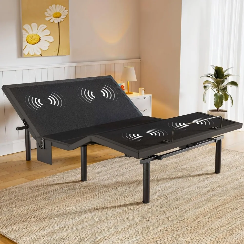 Queen Adjustable Bed Frame with Massage, Head & Foot Incline, Wireless Remote, 4 Built-in USB Ports, Electric Bed Base
Queen Adjustable Bed Frame with Massage, Head & Foot Incline, Wireless Remote, 4 Built-in USB Ports, Electric Bed Base