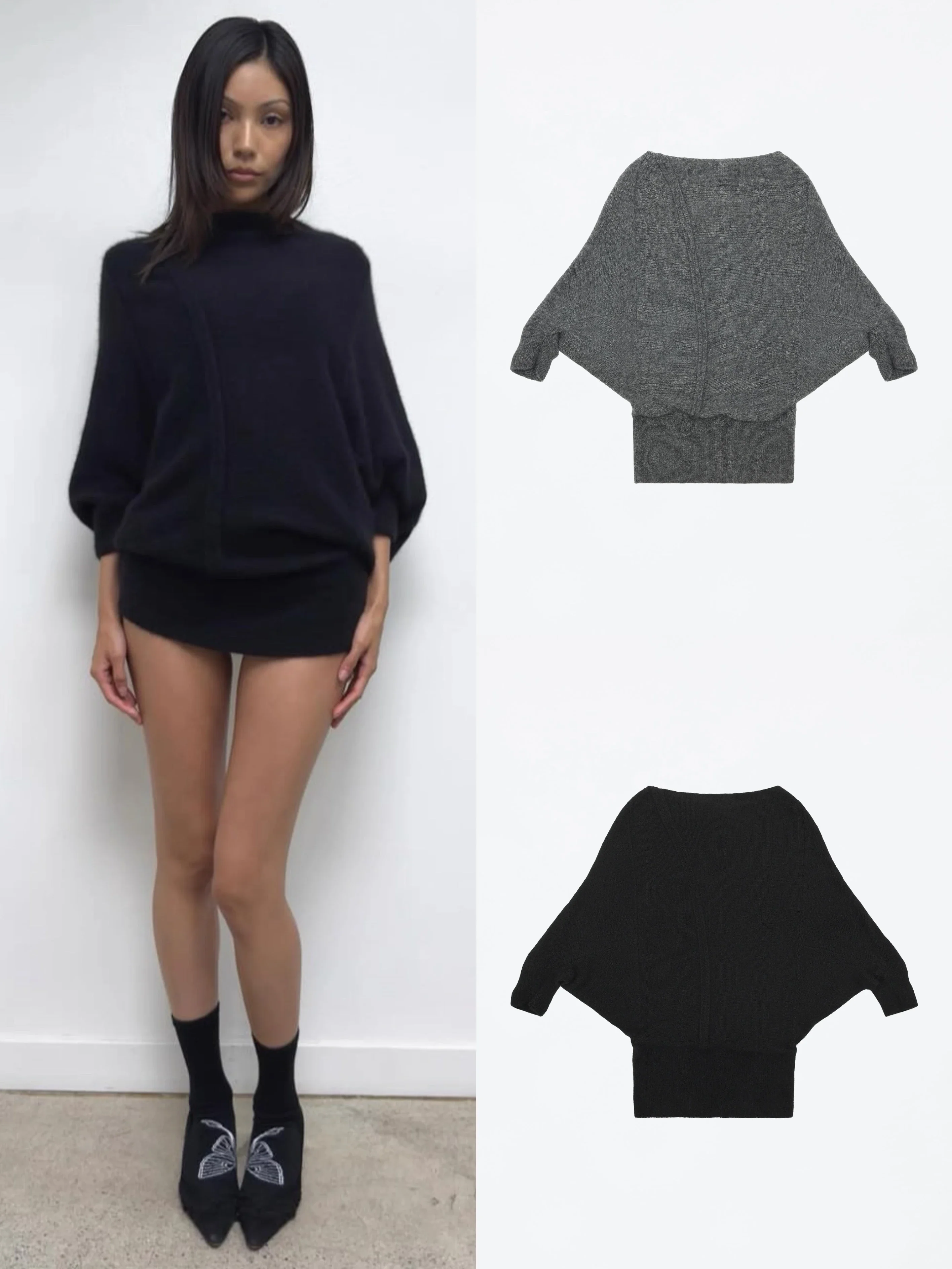 Вязаный свитер с рукавами «летучая мышь» для осени и зимы, свободный пуловер, шерстяной свитер, теплый осенний черный длинный кашемировый топ, зимний серый кашемировый свитер с длинными рукавами, повседневный модный свитер, юбка-карандаш
Вязаный свитер с рукавами «летучая мышь» для осени и зимы, свободный пуловер, шерстяной свитер, теплый осенний черный длинный кашемировый топ, зимний серый кашемировый свитер с длинными рукавами, повседневный модный свитер, юбка-карандаш