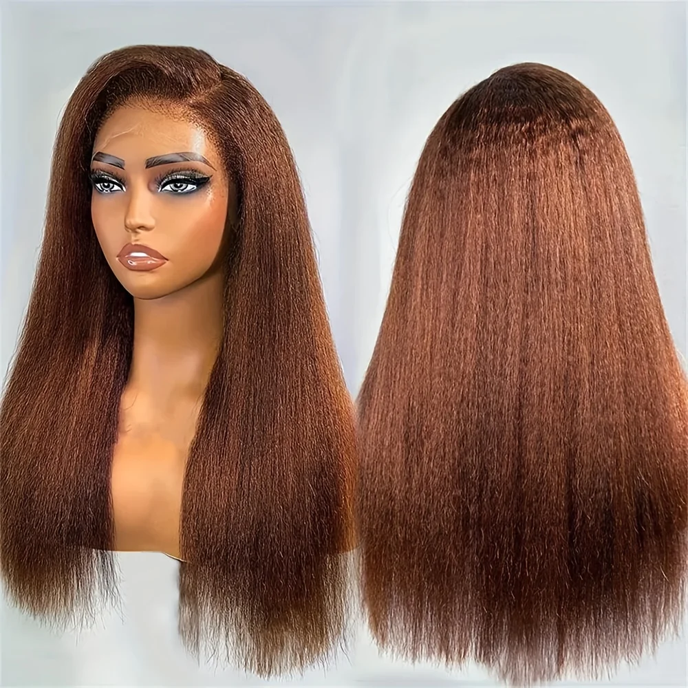 Yaki 26Inch Long 180 Density Honey Blonde Kinky Straight Lace Front Wigs For Women Baby Hair Synthetic Fiber Deep Part Daily
Yaki 26Inch Long 180 Density Honey Blonde Kinky Straight Lace Front Wigs For Women Baby Hair Synthetic Fiber Deep Part Daily