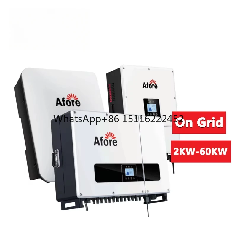 Afore on Grid Tie PV Inverter 5KW 10KW 15KW 20KW 25KW Three Phase String Inverters With Smart Wifi
Afore on Grid Tie PV Inverter 5KW 10KW 15KW 20KW 25KW Three Phase String Inverters With Smart Wifi