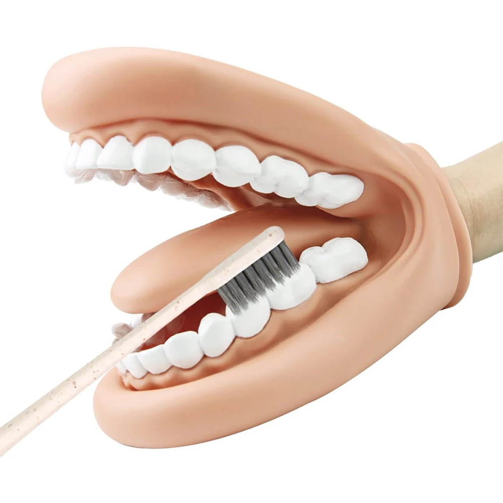 1set Teeth Care Model Mouth Puppet with Tongue Silicone Speech Therapy Demonstration Teeth Model Hand Puppet for Kids Teaching
1set Teeth Care Model Mouth Puppet with Tongue Silicone Speech Therapy Demonstration Teeth Model Hand Puppet for Kids Teaching