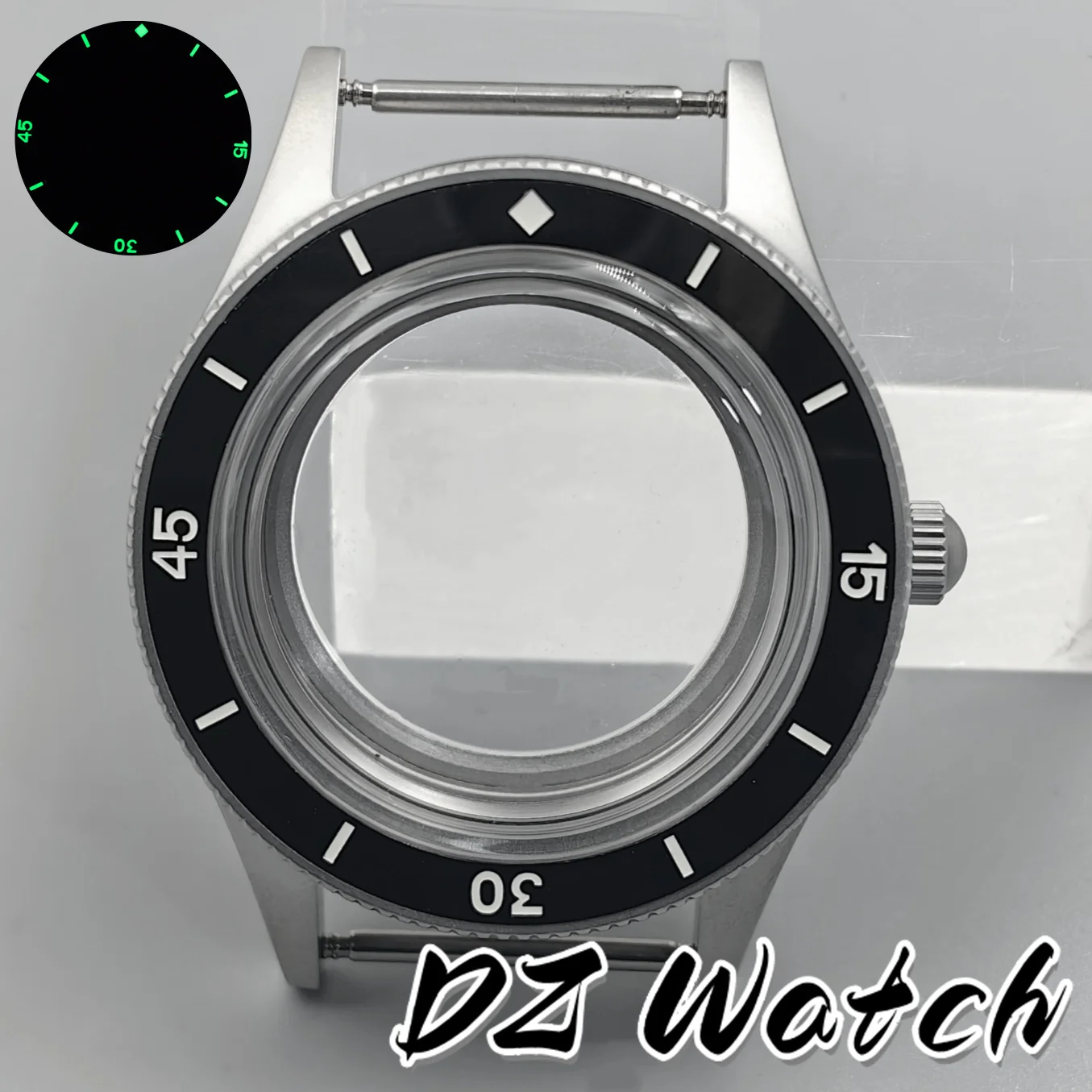 DZ 40mm Watch Case Modify Parts Vintage 50-FATHOMS Case Domed Glass Fit NH34 NH35 NH36 ETA2824 PT5000 Miyota9015 DG2813 Movement
DZ 40mm Watch Case Modify Parts Vintage 50-FATHOMS Case Domed Glass Fit NH34 NH35 NH36 ETA2824 PT5000 Miyota9015 DG2813 Movement