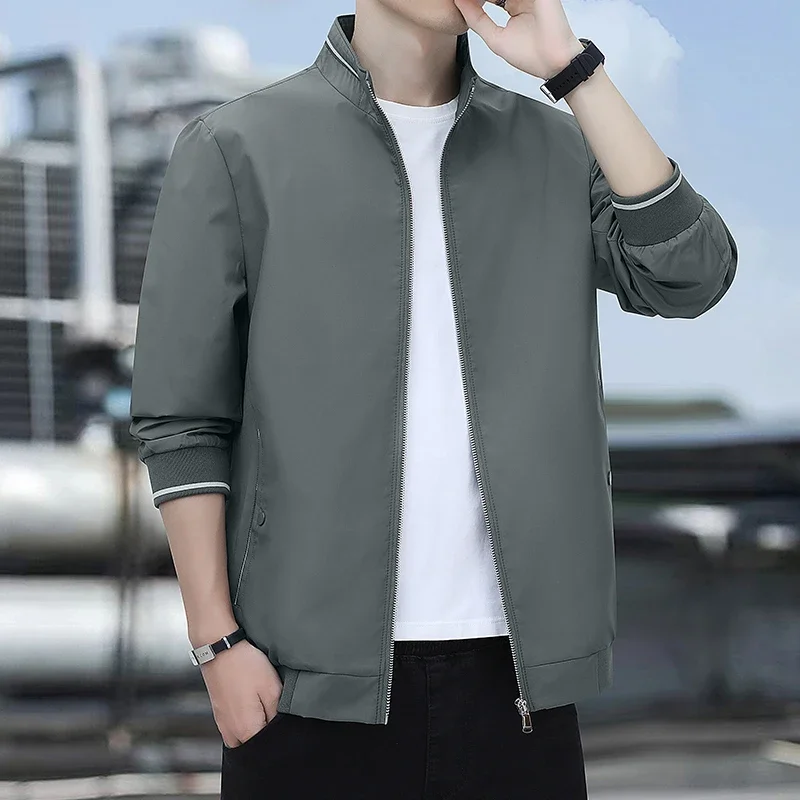 Spring Men's Green Autumn Long Sleeve Baseball Uniform Fashion Windproof Casual Stand Collar Zipper High Quality
Spring Men's Green Autumn Long Sleeve Baseball Uniform Fashion Windproof Casual Stand Collar Zipper High Quality