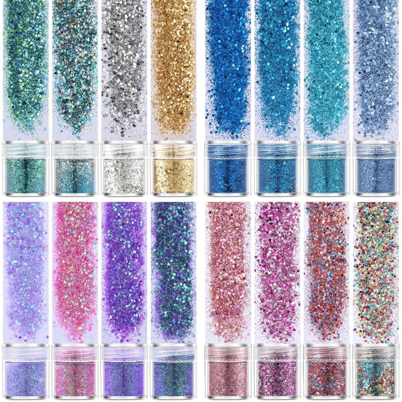 16 ColorsNail Art Decorations Glitter PET Glitter Flakes Crystal Sequins Epoxy Resin Mold Filler Decor N0HE
16 ColorsNail Art Decorations Glitter PET Glitter Flakes Crystal Sequins Epoxy Resin Mold Filler Decor N0HE
