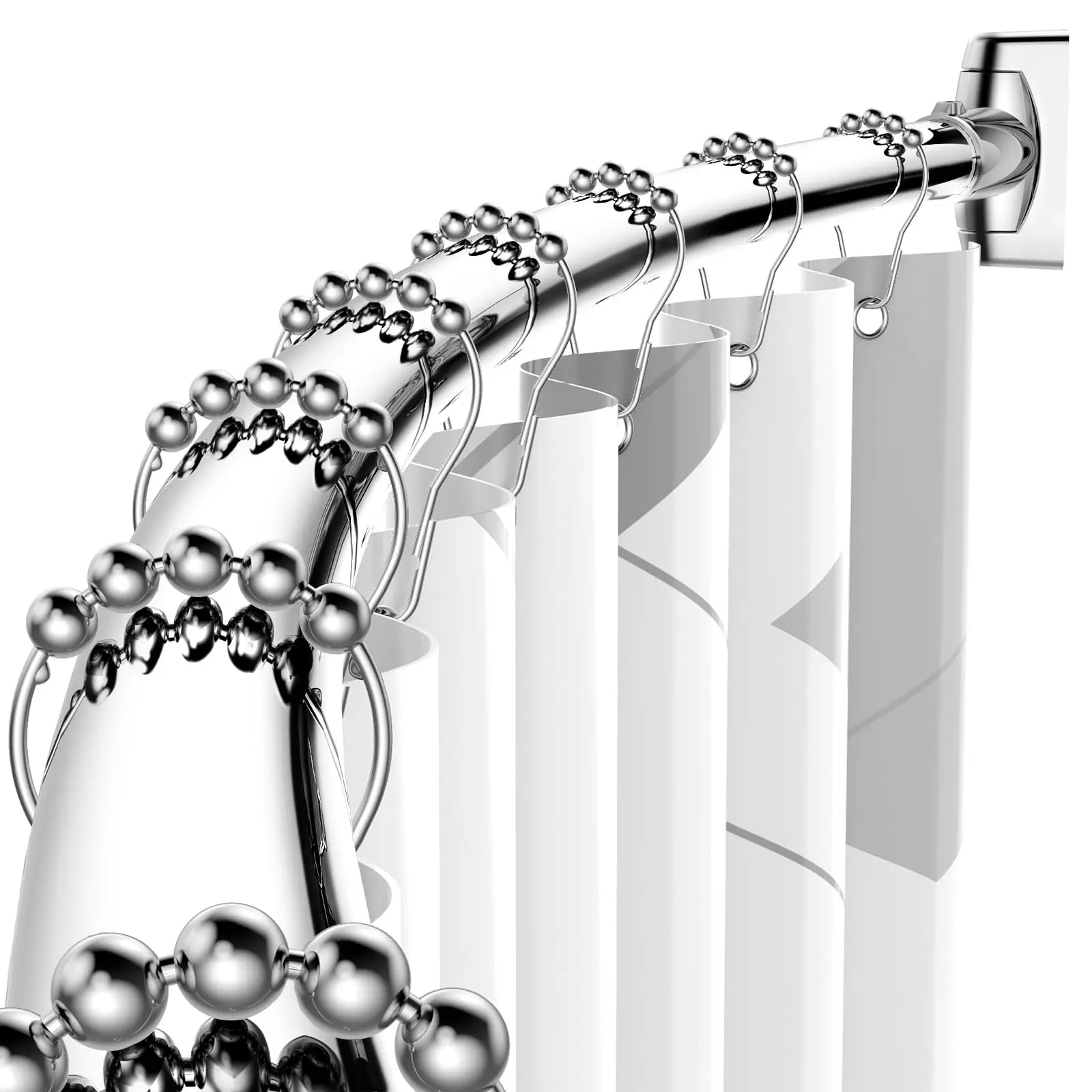 Adjustable Curved Shower Curtain Rod 43-72 Inches Rustproof Aluminum For Bathroom Requires Drilling
Adjustable Curved Shower Curtain Rod 43-72 Inches Rustproof Aluminum For Bathroom Requires Drilling