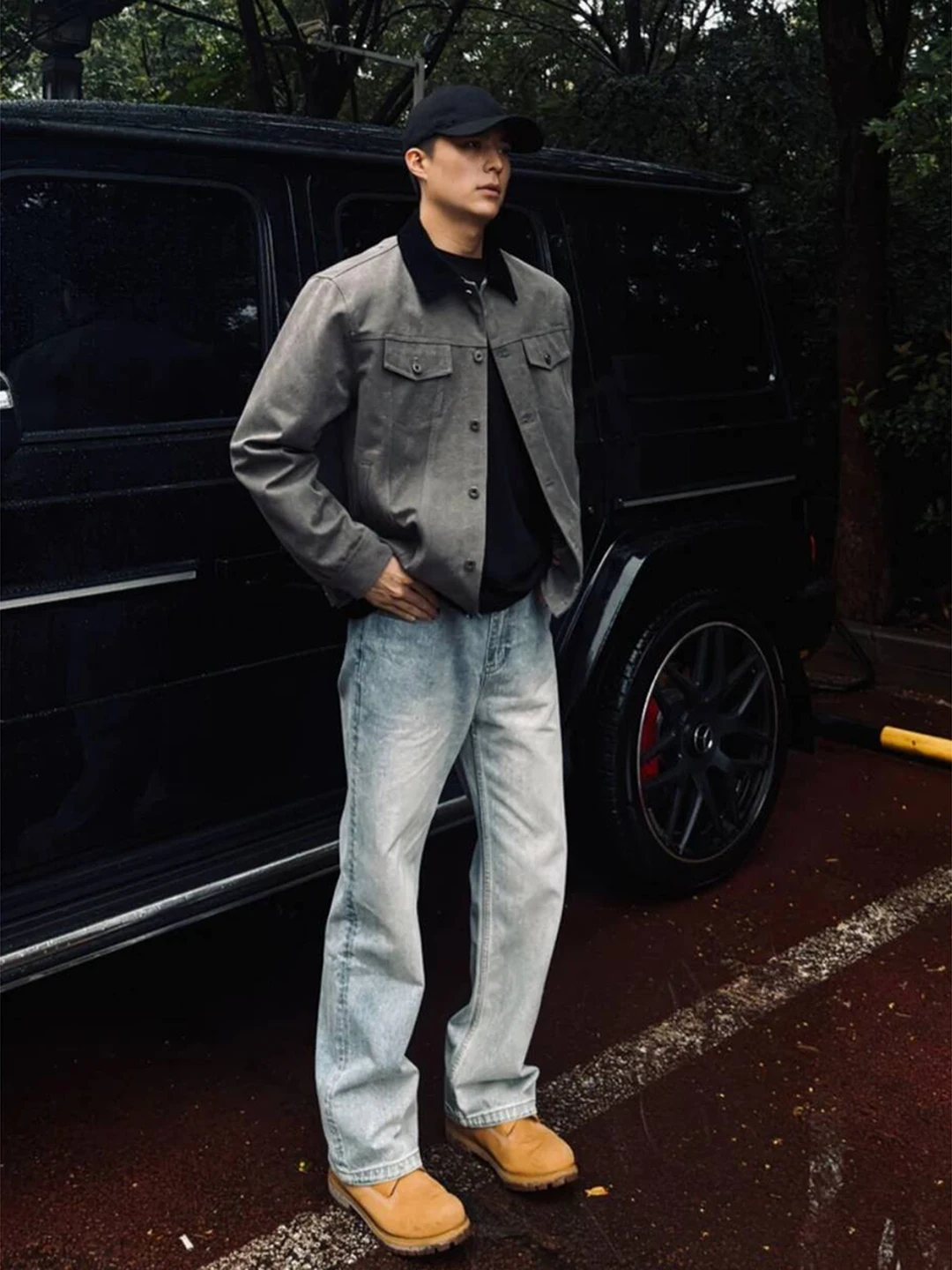 Light Blue Men's Straight Leg Jeans Knife Flared Autumn High Street Vibe CleanFit Slimming Trousers mid Waist Zipper
Light Blue Men's Straight Leg Jeans Knife Flared Autumn High Street Vibe CleanFit Slimming Trousers mid Waist Zipper