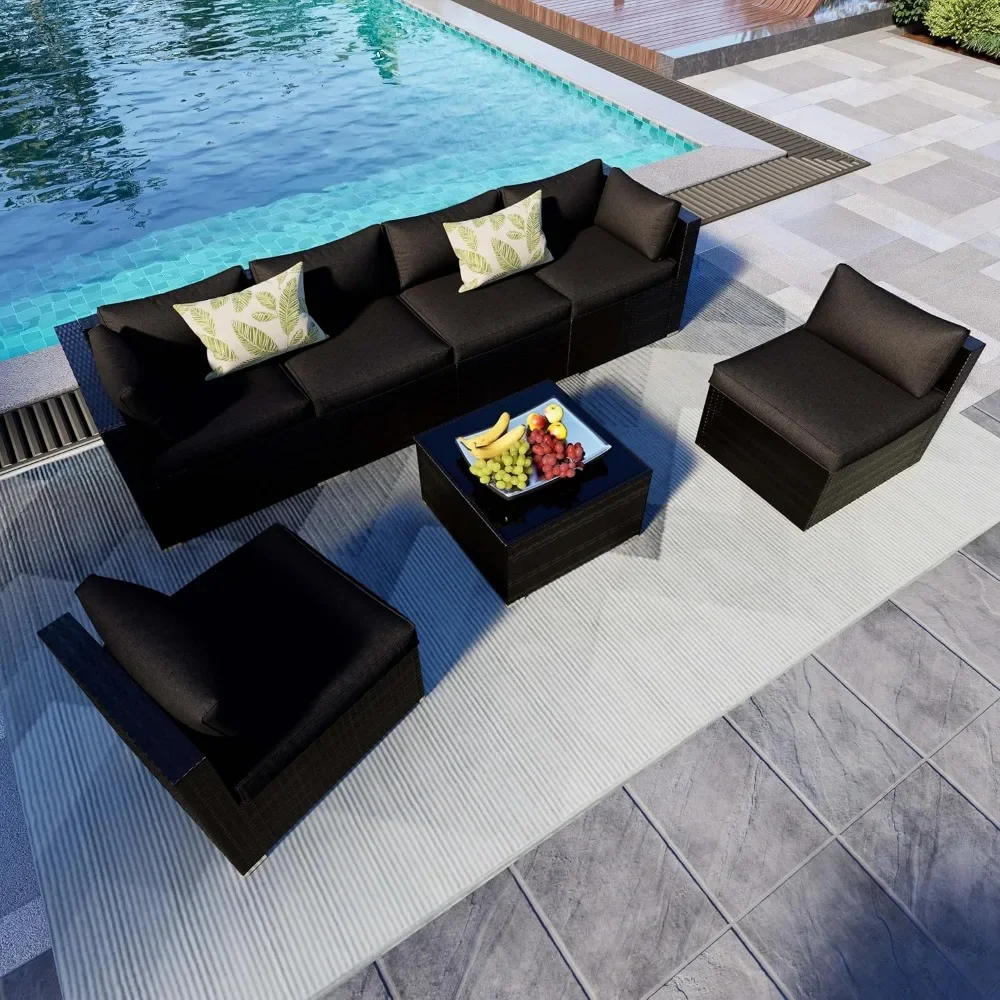 Garden Sofa, 7 Pieces Patio Furniture Set Outdoor Wicker Rattan Furniture Porch Poolside Backyard Outdoor Sofa Set Modular Sofa
Garden Sofa, 7 Pieces Patio Furniture Set Outdoor Wicker Rattan Furniture Porch Poolside Backyard Outdoor Sofa Set Modular Sofa