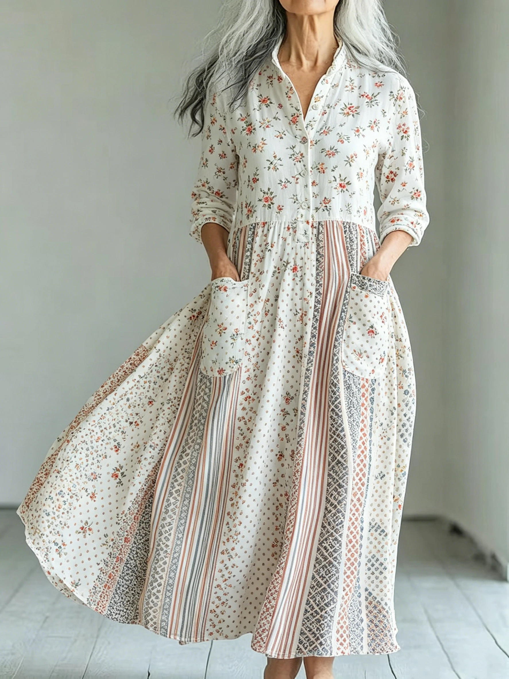 2026 Traditional Ethnic Pattern Shirt Dress Women Button Down Long Sleeve Loose Maxi Bohemian Vacation Dress
2026 Traditional Ethnic Pattern Shirt Dress Women Button Down Long Sleeve Loose Maxi Bohemian Vacation Dress