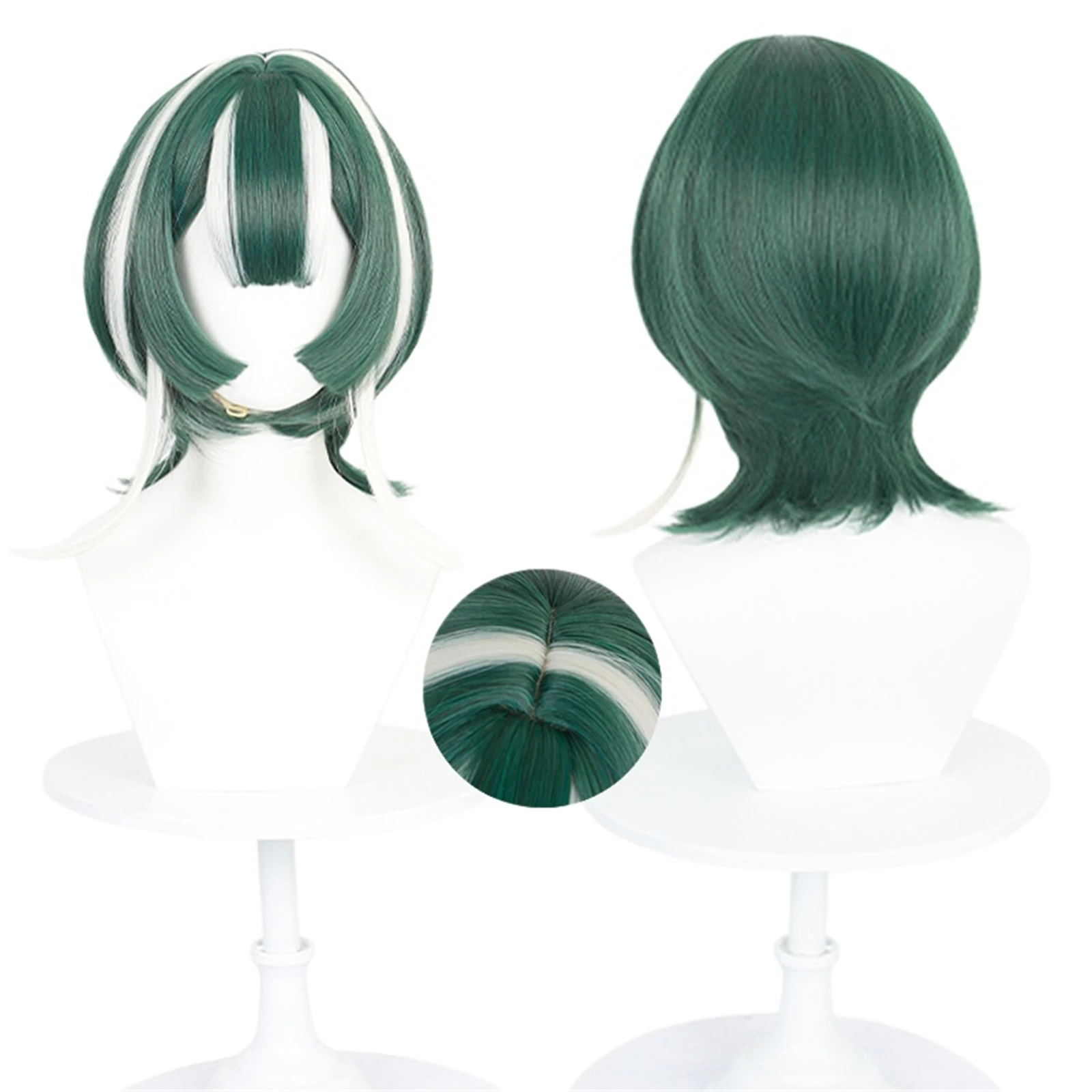 Kita Cosplay Wig Green And White Straight Cosplay Wig Short Bob With Bangs Heat Resistant Fiber Hair Wig For Halloween Comic Con
Kita Cosplay Wig Green And White Straight Cosplay Wig Short Bob With Bangs Heat Resistant Fiber Hair Wig For Halloween Comic Con