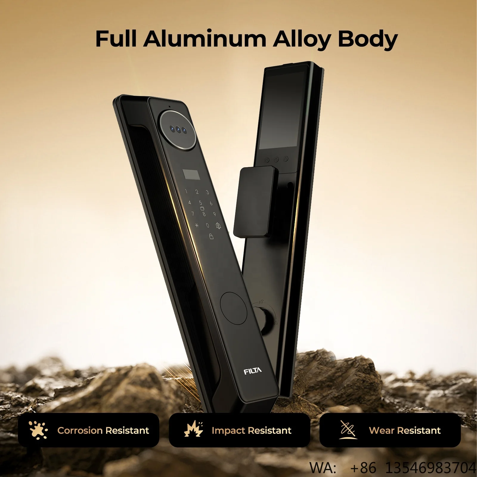 Filta 3D Face Camera Lock Digital Intelligent Door Lock Palm Vein Code Card Fingerprint Smart Door Lock
Filta 3D Face Camera Lock Digital Intelligent Door Lock Palm Vein Code Card Fingerprint Smart Door Lock