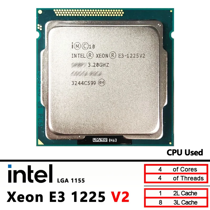 Intel Xeon E3-1225V2 Used E3 1225 V2 3.2 GHz Quad-Core Quad-Thread CPU 8M 77W LGA 1155
Intel Xeon E3-1225V2 Used E3 1225 V2 3.2 GHz Quad-Core Quad-Thread CPU 8M 77W LGA 1155