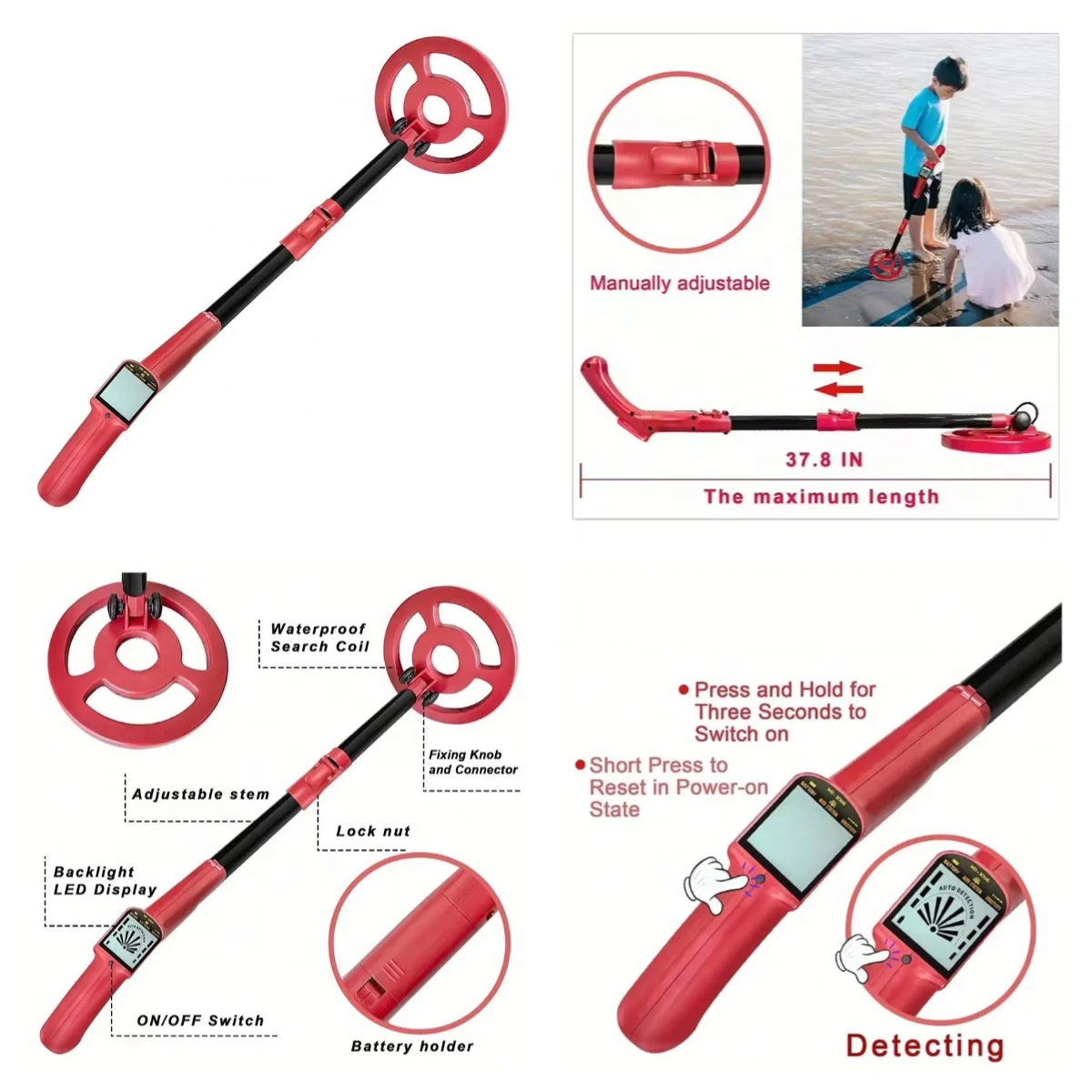 Underground Metal Detector Kids Toy for Treasure Hunting
Underground Metal Detector Kids Toy for Treasure Hunting