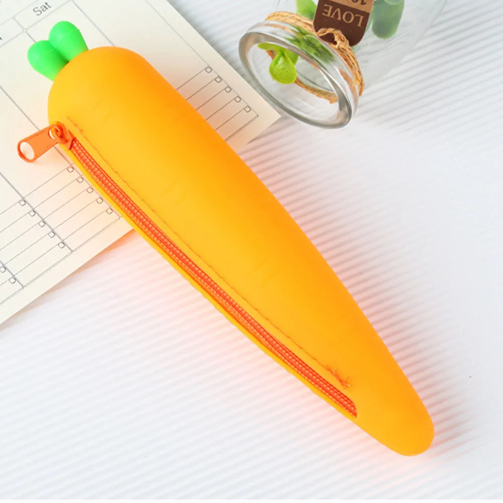 Carrot Shaped Pencil Case Stationery Bag Silicone Pouch Animals Cartoon Student Waterproof Easy Clean Sealed Zipper Roomy Small
Carrot Shaped Pencil Case Stationery Bag Silicone Pouch Animals Cartoon Student Waterproof Easy Clean Sealed Zipper Roomy Small