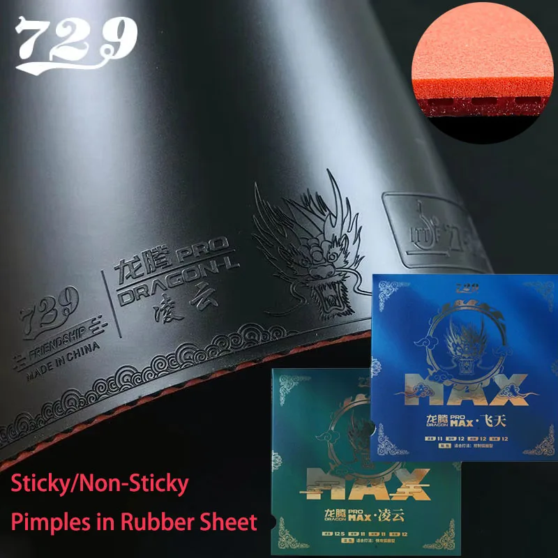Friendship 729 Pro Dragon Table Tennis Rubber Sheet Sticky /non-sticky Inverted Ping Pong Rubber with Orange Sponge Fast Attack
Friendship 729 Pro Dragon Table Tennis Rubber Sheet Sticky /non-sticky Inverted Ping Pong Rubber with Orange Sponge Fast Attack
