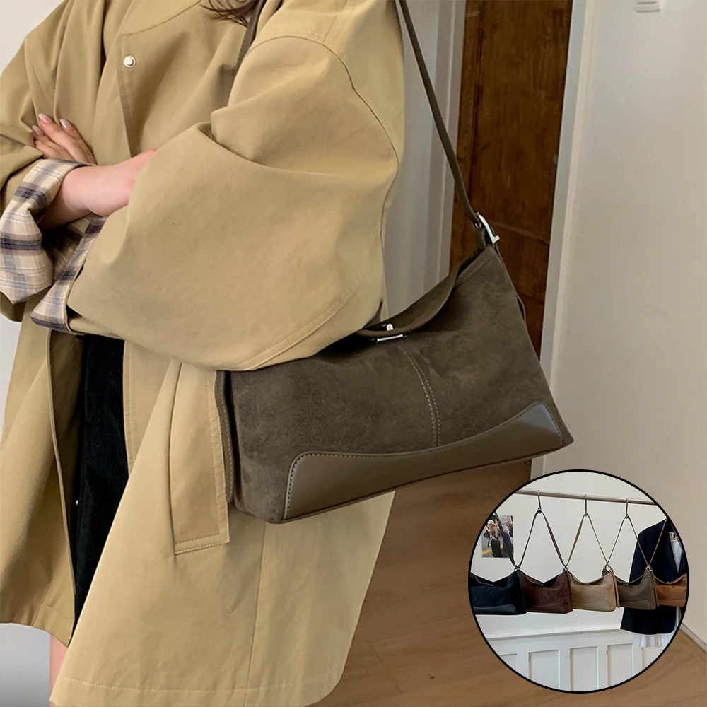 Корейская версия нишевой замшевой сумки с мягкой текстурой и клецками под мышками, высококачественная пригородная сумка через плечо, сумка через плечо
Корейская версия нишевой замшевой сумки с мягкой текстурой и клецками под мышками, высококачественная пригородная сумка через плечо, сумка через плечо