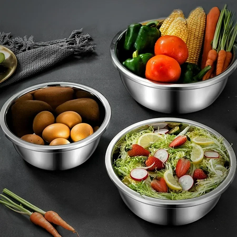 Scaled Mixing Bowl Stainless Steel Whisking Bowl For Knead Dough Salad Cooking Baking Container Kitchen Supplies
Scaled Mixing Bowl Stainless Steel Whisking Bowl For Knead Dough Salad Cooking Baking Container Kitchen Supplies