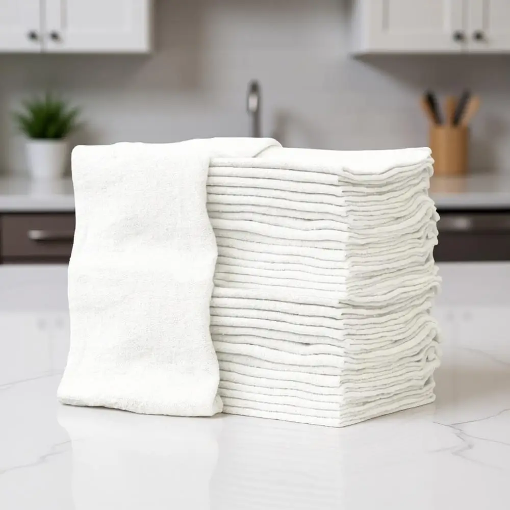 Multipurpose White Cotton Shop Towels - 150 Pack, 14x12 Inches, for Auto, Industrial, Home Use
Multipurpose White Cotton Shop Towels - 150 Pack, 14x12 Inches, for Auto, Industrial, Home Use