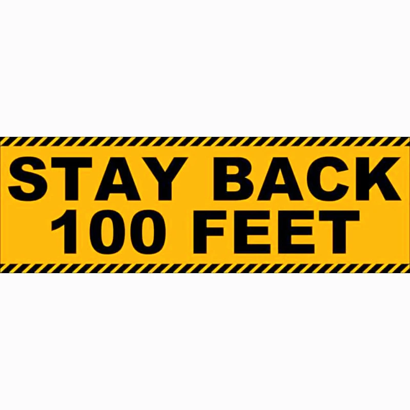 Yellow Stay Back 100 Feet Bumper Sticker Safety Warning Vinyl, Caution Sign Decal for Cars, Trucks, and RVs 13cm PVC KK
Yellow Stay Back 100 Feet Bumper Sticker Safety Warning Vinyl, Caution Sign Decal for Cars, Trucks, and RVs 13cm PVC KK