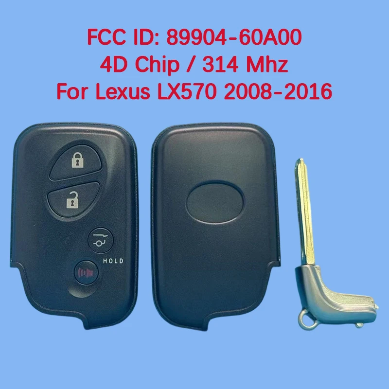 CN052023 Послепродажный 4-кнопочный смарт-брелок 314 МГц FCC 89904-60A00 4D чип для Lexus LX570 2008-2016
CN052023 Послепродажный 4-кнопочный смарт-брелок 314 МГц FCC 89904-60A00 4D чип для Lexus LX570 2008-2016