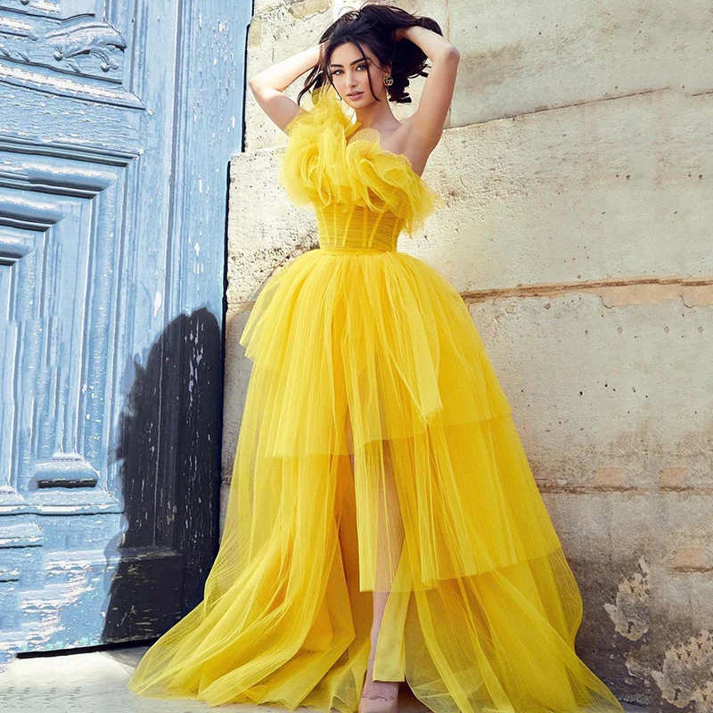 Eightree Elegant A-Line Evening Dresses Formal One Shoulder Split Prom Dress Yellow Princess Cocktail Party Gowns Custom Size
Eightree Elegant A-Line Evening Dresses Formal One Shoulder Split Prom Dress Yellow Princess Cocktail Party Gowns Custom Size