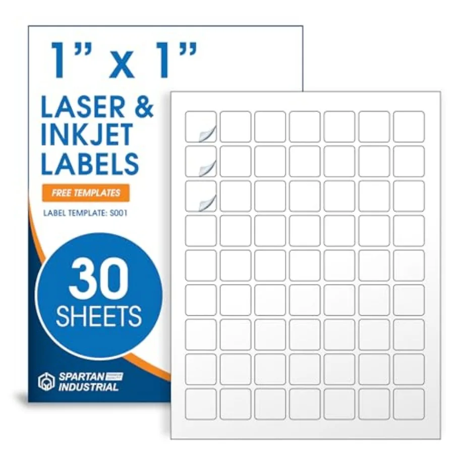 Matte White Printable Labels,1890 Stickers Custom Stickers, Logo and Barcode Stickers for Laser and Inkjet Printers - Template
Matte White Printable Labels,1890 Stickers Custom Stickers, Logo and Barcode Stickers for Laser and Inkjet Printers - Template