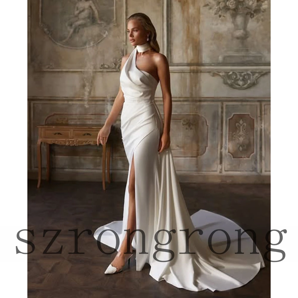 Modern Sleeveless Wedding Dress Pleated Backless Side Slit Mermaid Sexy Bridesmaid Gown with Train свадебное платье
Modern Sleeveless Wedding Dress Pleated Backless Side Slit Mermaid Sexy Bridesmaid Gown with Train свадебное платье