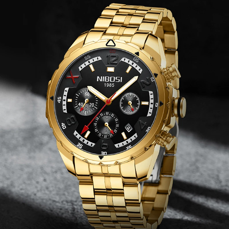 NIBOSI New Fashion Watches Men Stainless Steel Top Brand Luxury Sports Chronograph Quartz Watch Men Clock Man Relogio Masculino
NIBOSI New Fashion Watches Men Stainless Steel Top Brand Luxury Sports Chronograph Quartz Watch Men Clock Man Relogio Masculino