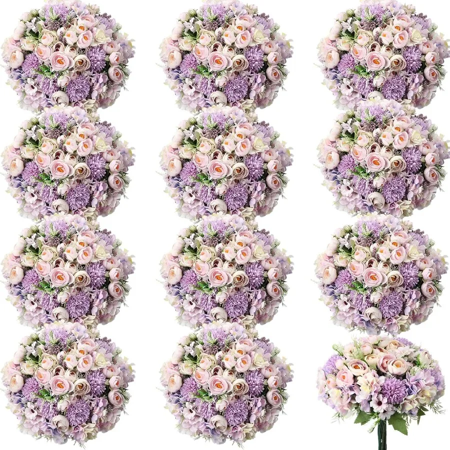24 Bundles Purple Artificial Peonies Faux Roses Silk Flowers Hydrangea Bouquet for Wedding Table Centerpiece Floral Vase Decora
24 Bundles Purple Artificial Peonies Faux Roses Silk Flowers Hydrangea Bouquet for Wedding Table Centerpiece Floral Vase Decora