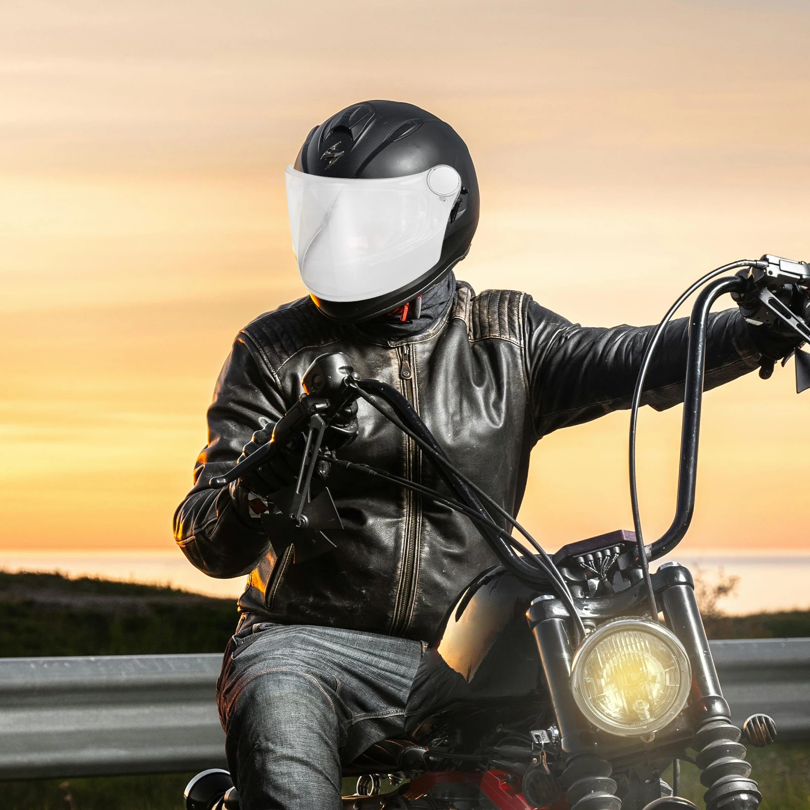 Motorcycle Clear Visor Face Guard Windshield Protector UV Replacement Visor Wind Accessories Riding
Motorcycle Clear Visor Face Guard Windshield Protector UV Replacement Visor Wind Accessories Riding