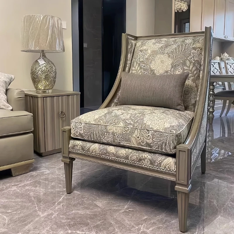 American light luxury art sofa high back chair retro old jacquard fabric sofa into the living room single tiger chair
American light luxury art sofa high back chair retro old jacquard fabric sofa into the living room single tiger chair
