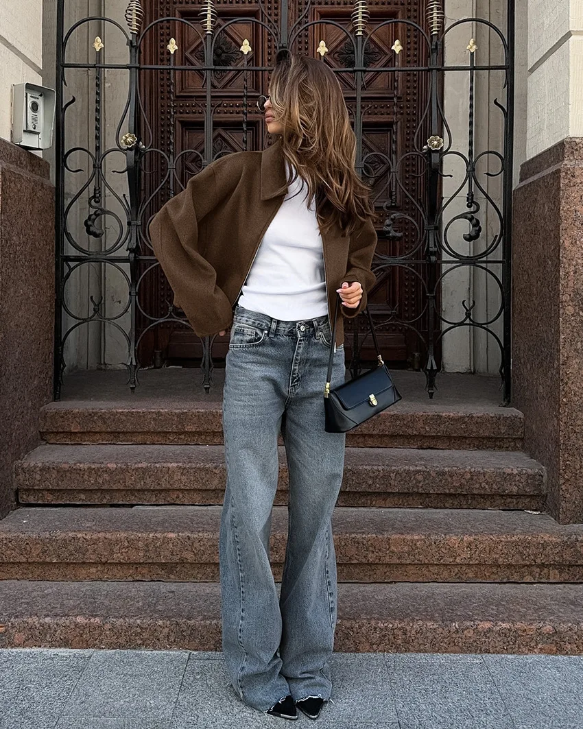 Casual Women's Jacket Autumn Winter Solid Color Stylish Temperament Commuter Style Jacket Long Sleeve Lapel Zipper Outerwears
Casual Women's Jacket Autumn Winter Solid Color Stylish Temperament Commuter Style Jacket Long Sleeve Lapel Zipper Outerwears